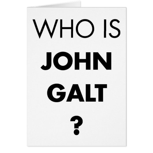 Who Is John Galt? The Question Cards (Front)