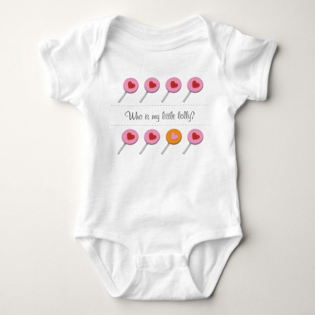 Who is My Little Lolly? Baby Bodysuit (Front)