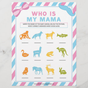 Who Is My Mama [Gender Surprise] Letterhead