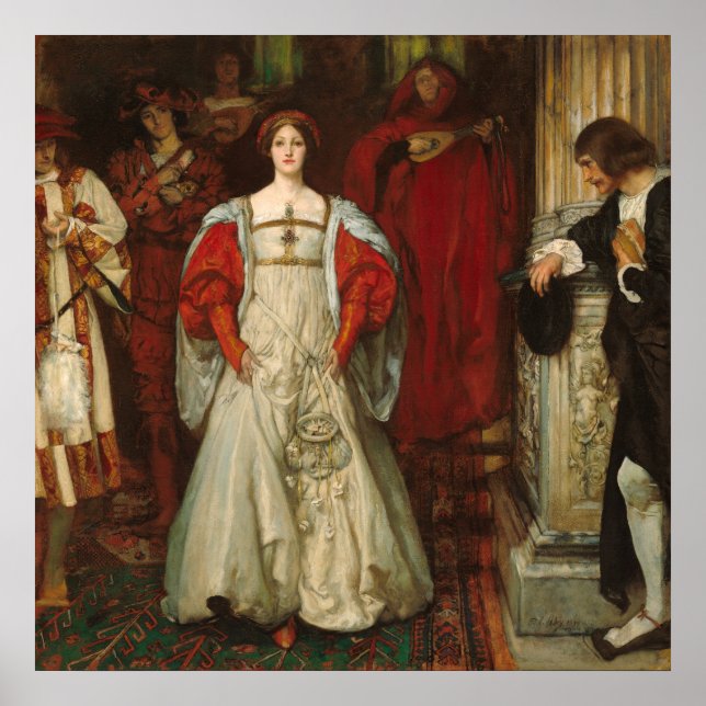 Who Is Sylvia?, Edwin Austin Abbey Fine Art Poster (Front)