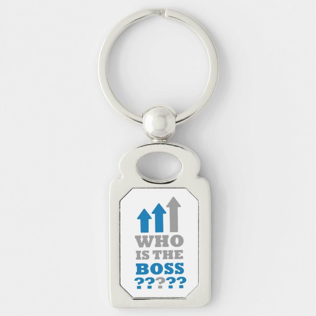Who is the boss ? keychain (Front)