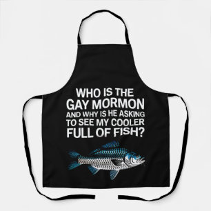 Who Is The Gay Mormon Funny LGBTQ Pride Fish Apron