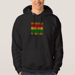 WHO JAH BLESS NO MAN CURSE Roots Reggae Rasta Flag Hoodie