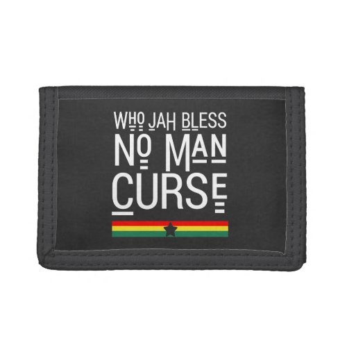 Who Jah Bless No Man Curse Trifold Wallet