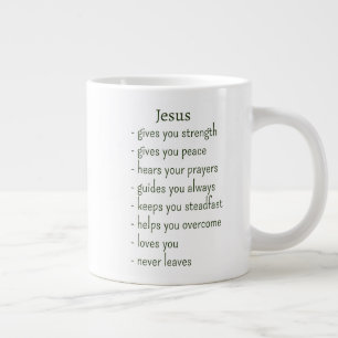 Who Jesus is Comforting Reminder Keepsake Gift Giant Coffee Mug