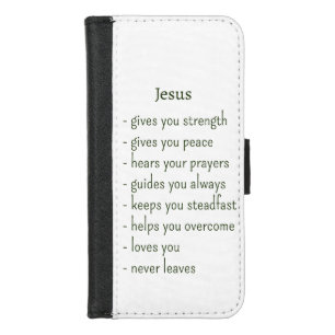 Who Jesus is Comforting Reminder Keepsake Gift iPhone 8/7 Wallet Case