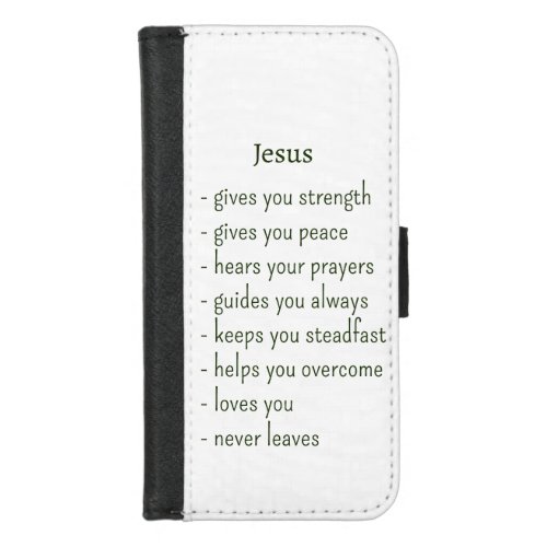 Who Jesus is Comforting Reminder Keepsake Gift iPhone 8/7 Wallet Case