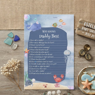 Who Knows Daddy Best Sea You Soon Baby Shower 