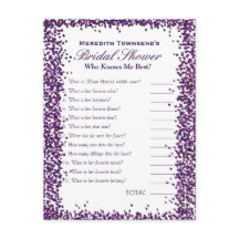 Who' Know's Me Game | Purple Confetti