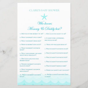 Who knows mom and dad - Baby Shower Game