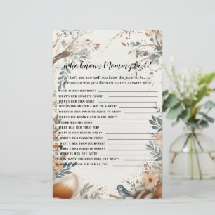 Who knows mommy baby shower game