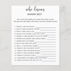 Who knows mommy best