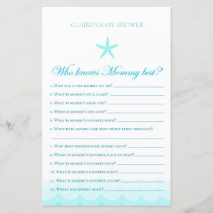 Who Knows Mommy Best - Baby Shower Game
