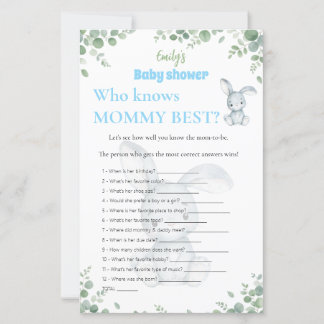 Who Knows Mommy Best? Baby Shower Game