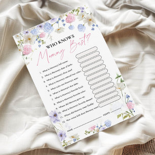 Who Knows Mommy Best Baby Shower Game