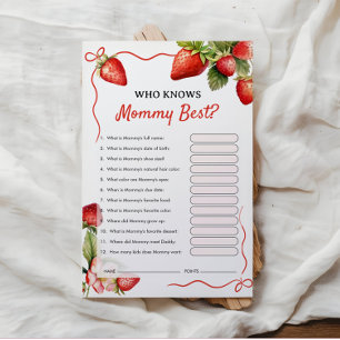 Who Knows Mommy Best Baby Shower Game