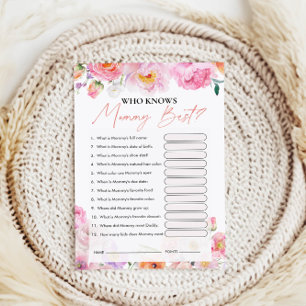 Who Knows Mommy Best Baby Shower Game