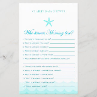 Who Knows Mommy Best - Baby Shower Game