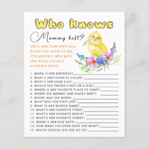 Who knows mommy best baby shower game.
