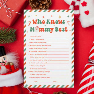 Who Knows Mommy Best Christmas Baby Shower Game