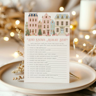 Who knows mommy best Christmas Village game