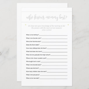 Who Knows Mommy Best Guessing Game Minimal