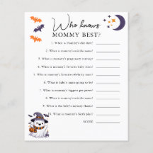 Who Knows Mommy Best Halloween Baby Shower Game