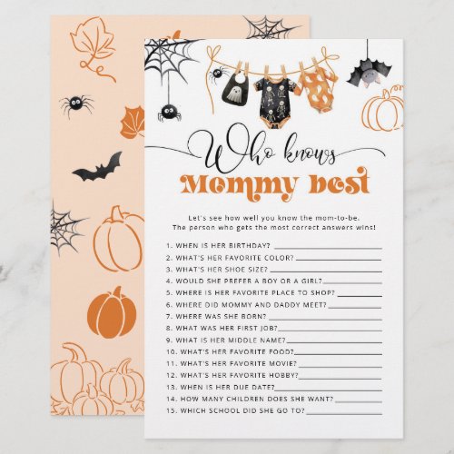 Who knows mommy Best Little Boo Baby Shower