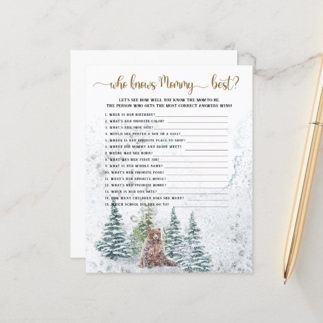  Who knows mommy best shower game (Front/Back In Situ)