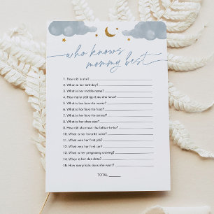 Who Knows Mommy Best Twinkle Star Baby Shower Invitation