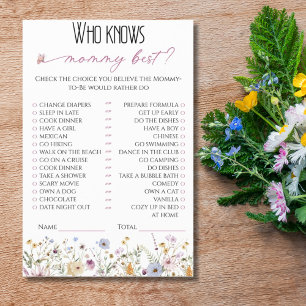 Who Knows Mommy Best Watercolor Whimsical Floral Flyer