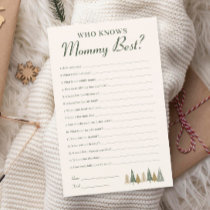 Who Knows Mommy Best Winter Baby Shower Game