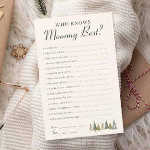 Who Knows Mommy Best Winter Baby Shower Game