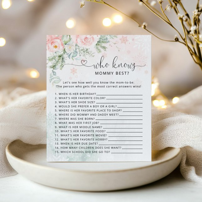 Who knows mommy best Winter pink eucalyptus game (Creator Uploaded)