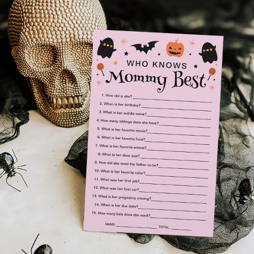 Who Knows Mommy Halloween Witch Baby Shower Game 