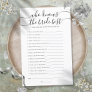 Who Knows The Bride Best Bridal Shower Game
