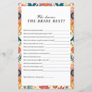 Who Knows the Bride Best Mexican Bridal Shower