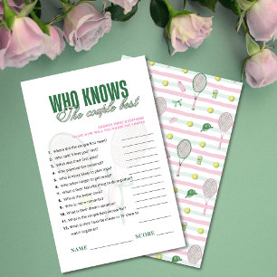 Who Knows the Couple Best Tennis BridalShower Game