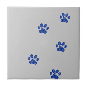 Who left the paw prints??? ceramic tile