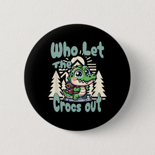 Who Let The Crocs Out Hiking Backpack Gator Croc T Button
