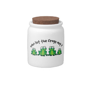 Who Let The Frogs Out? Candy Jar
