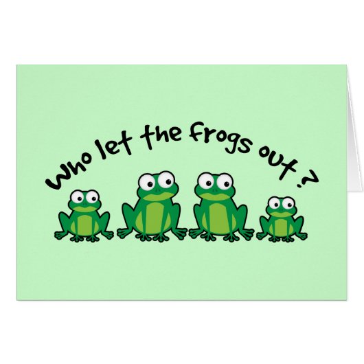 Who Let The Frogs Out? Cards (Front Horizontal)