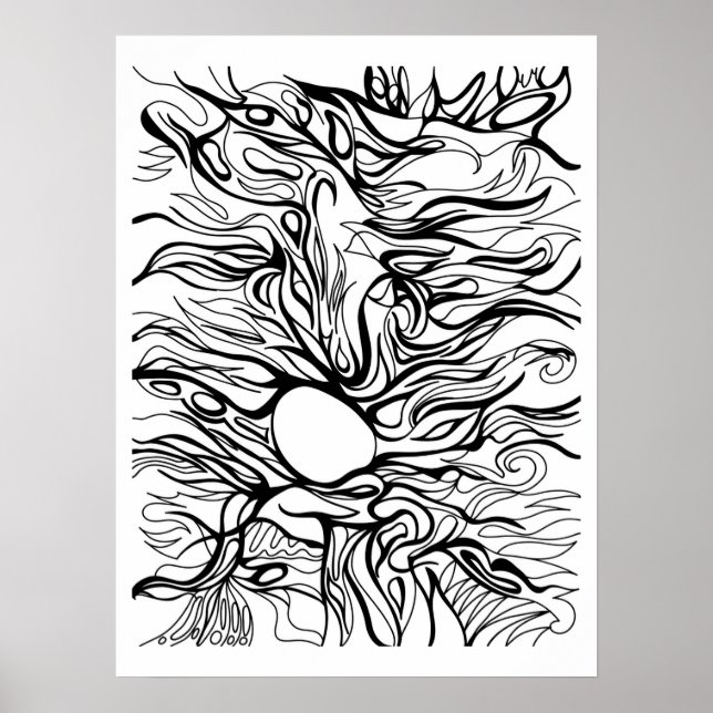 Who Looks Back? Abstract Identity Reflection Poste Poster (Front)