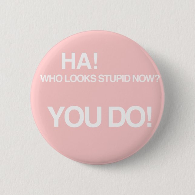 Who looks stupid now? button (Front)