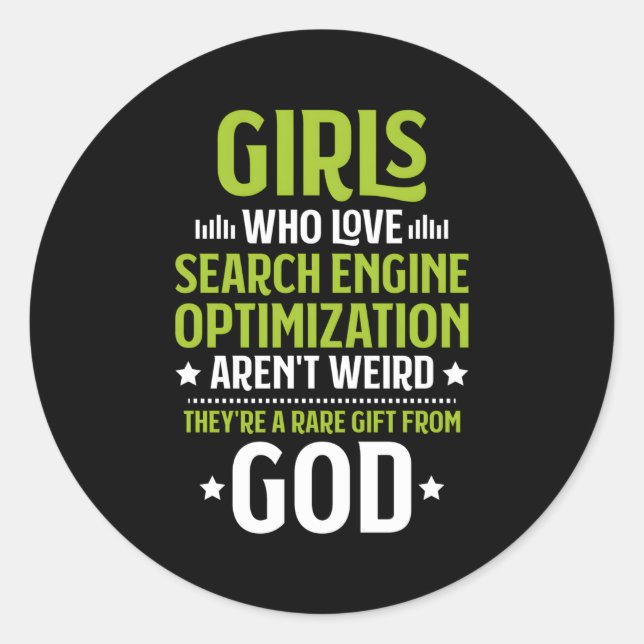 Who Love Search Engine Optimization Seo Classic Round Sticker (Front)