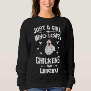 Who Loves Chickens And Husky Women Sweatshirt