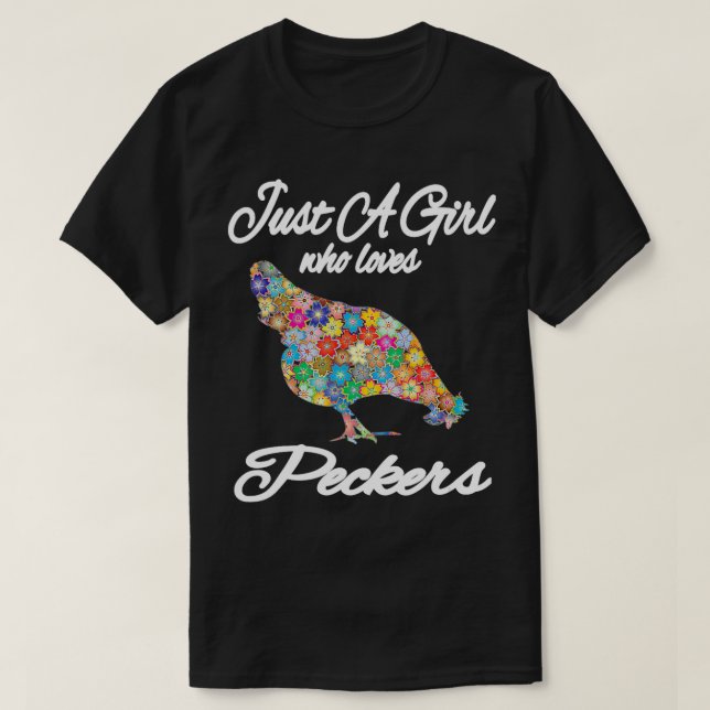 Who Loves Peckers Funny Chicken  T-Shirt (Design Front)