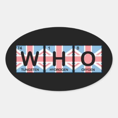 WHO Made of Elements Oval Sticker