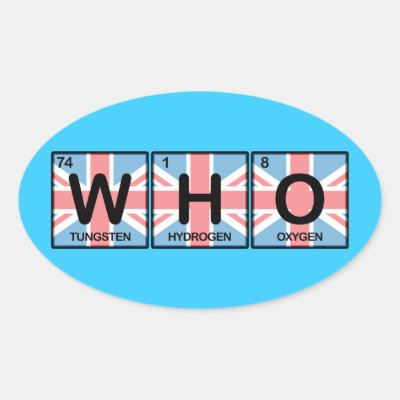 WHO Made of Elements Oval Sticker