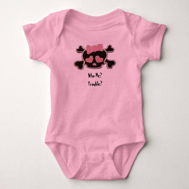 Who Me, Trouble? Baby Bodysuit (Front)